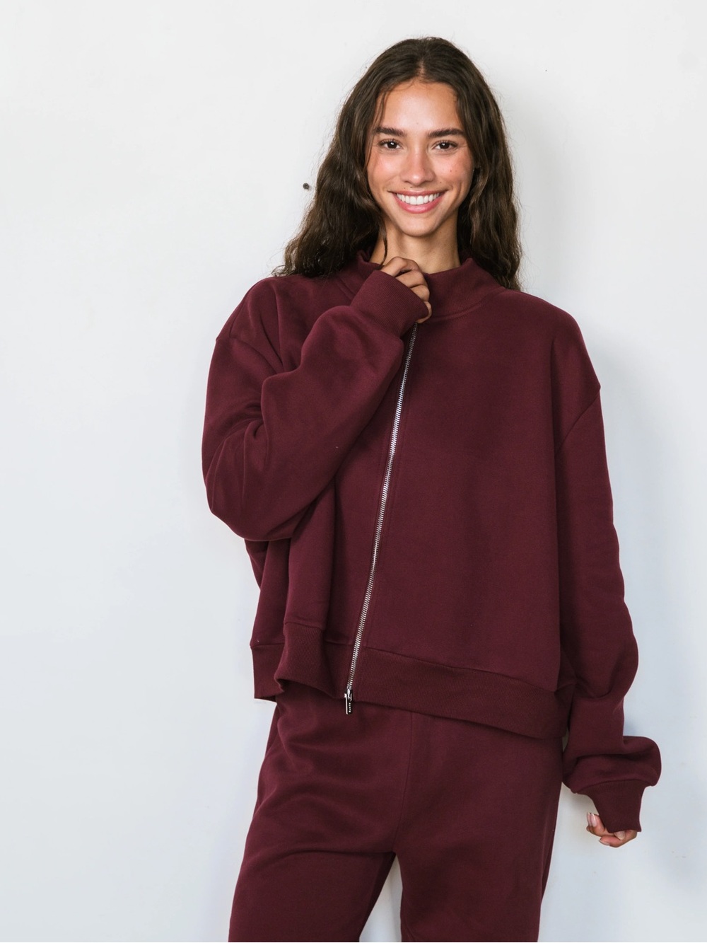 PARKE Zip Up Mockneck